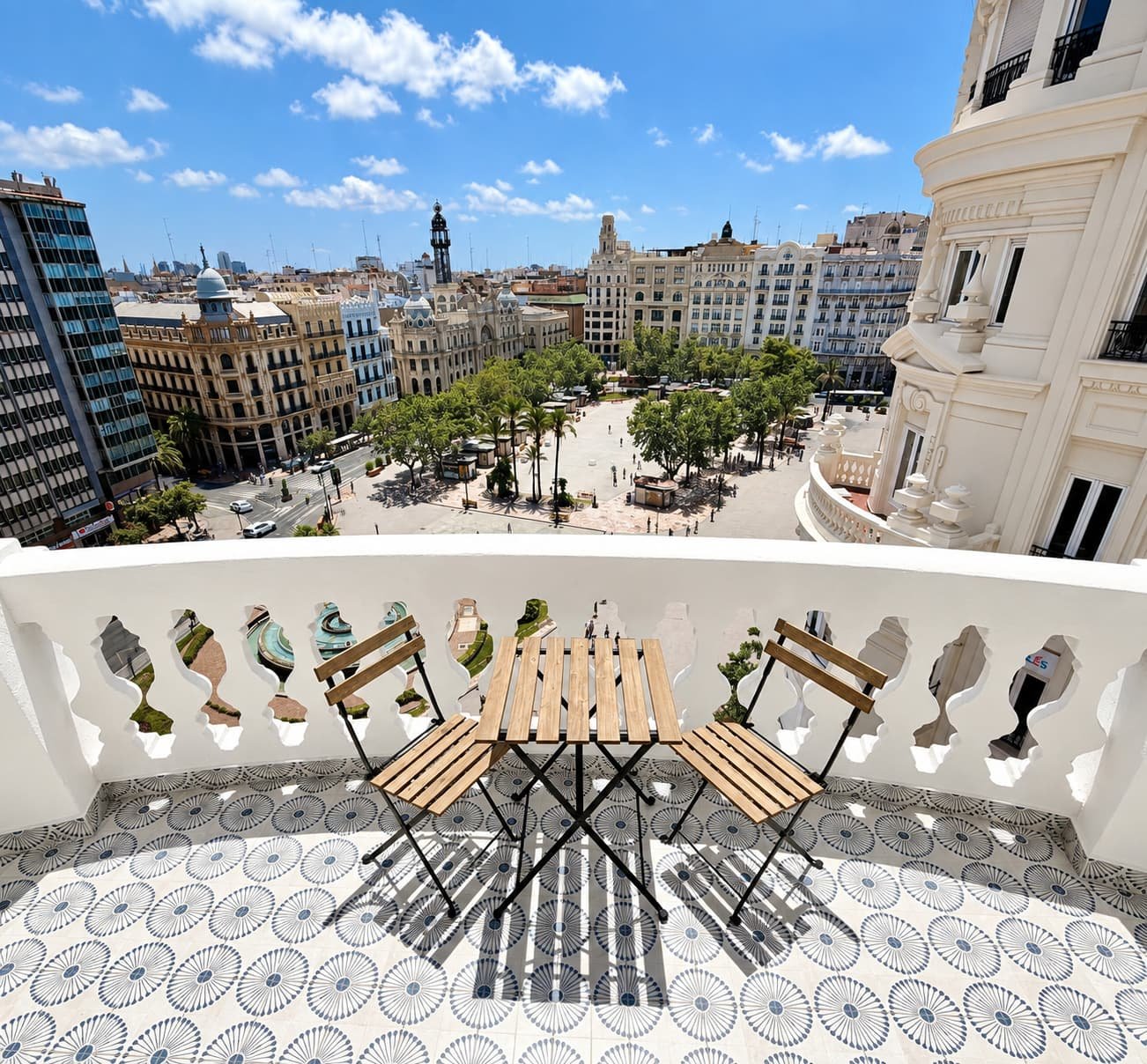 Vistas a la Plaza del Ayuntamiento desde el Hotel Venecia